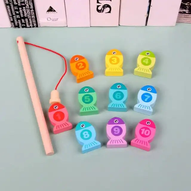 Wooden Magnet Number Fishing 1 to 10