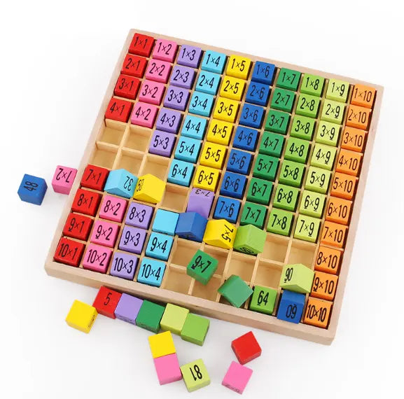 Wooden Maths Multiplication Table 10*10 puzzle