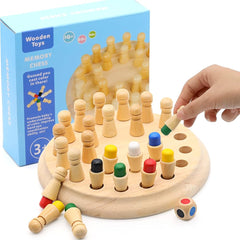 Wooden Memory Chess Game