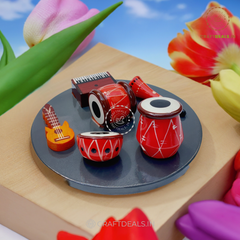 Wooden Miniature Musical Instruments Set for Home Decor