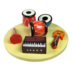 Wooden Miniature Musical Instruments Set for Home Decor