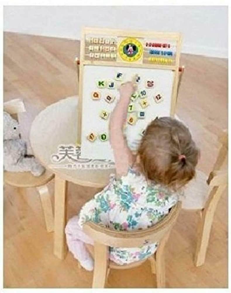 Wooden MultiPurpose Magnetic Pictures Writes Plank - stand slate with Abacus