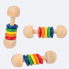 Wooden Rainbow Teether Rattle Toy - 1 Piece