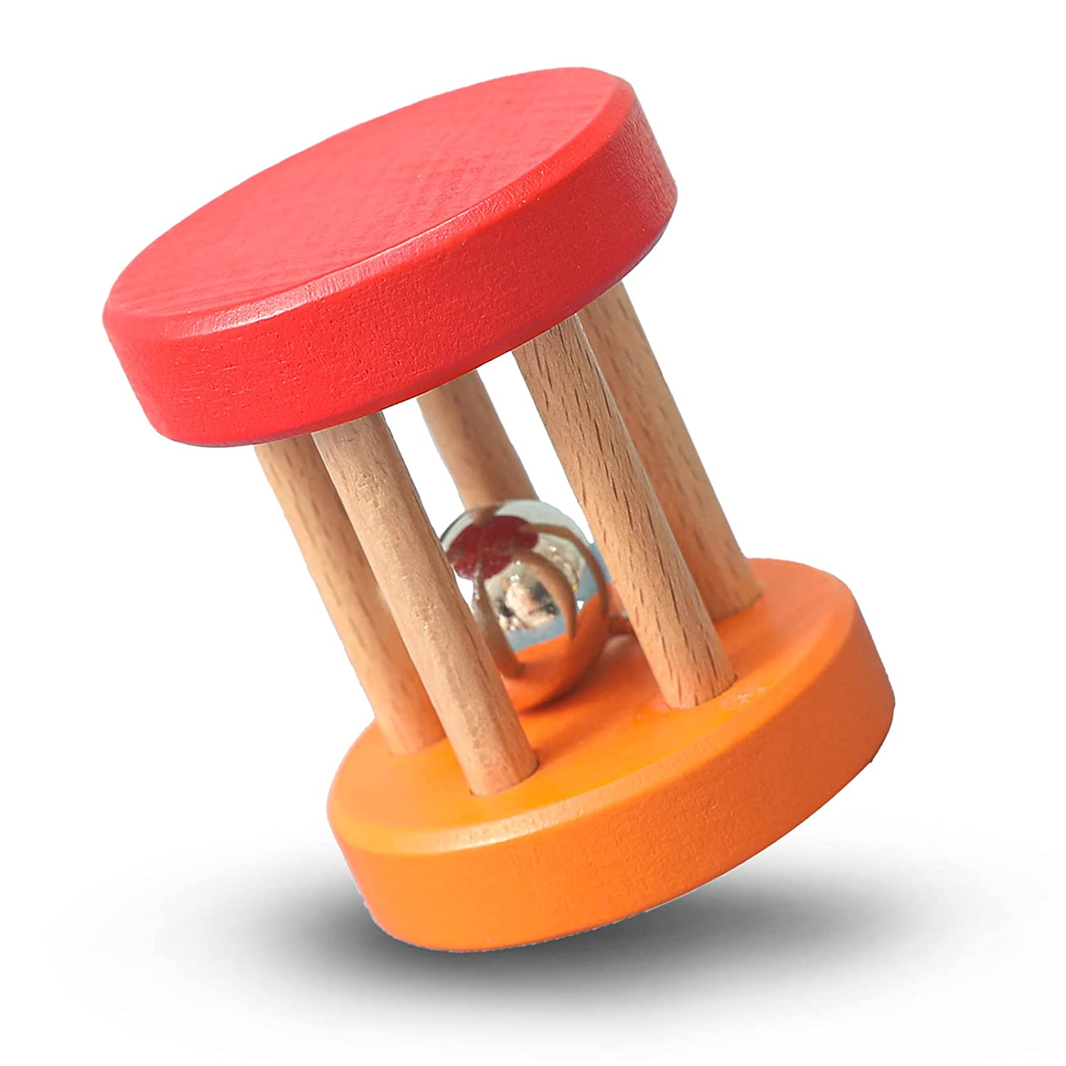 Wooden Rolling Rattle- pack of any 1