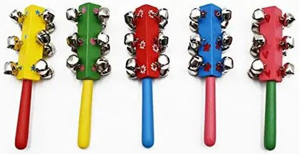 Wooden Square Bell Rattle Any 1 Random
