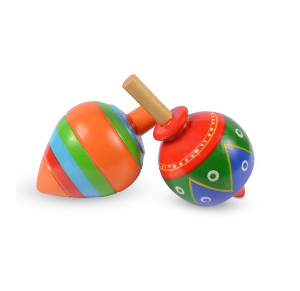 Wooden Traditional Spin Top Pambaram - 1 piece