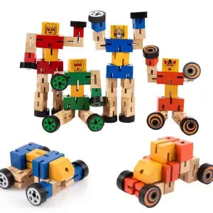 Wooden Transformer Robot - Strechable