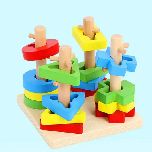 Wooden Tricky Rainbow Tower