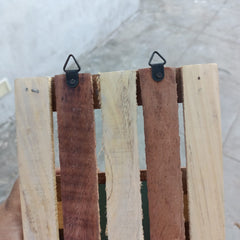 Wooden Wall Decor Key Holder with a Mirror