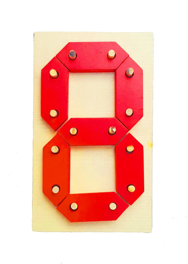 Wooden Digital Number Board Mathematics Game