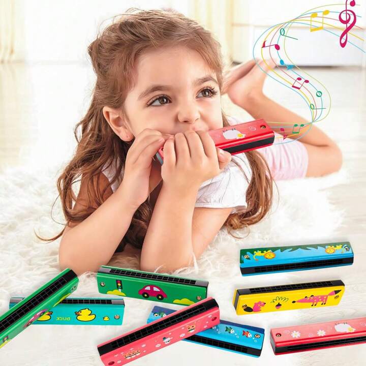 Wooden Mouth Organ - Pack of 1 (Harmonica)