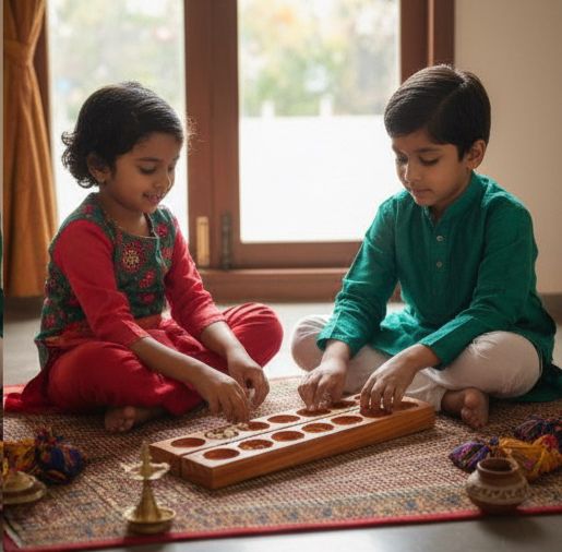 TOYSTOREY Thick Wooden Pallanguli - Neem Wood Without choli coins Any 1 Shade
