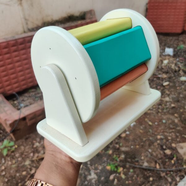 Toystorey Wooden Spinning Drum toy For 6+ Months baby