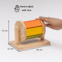 Wooden Spinning Drum toy For 6+ Months baby
