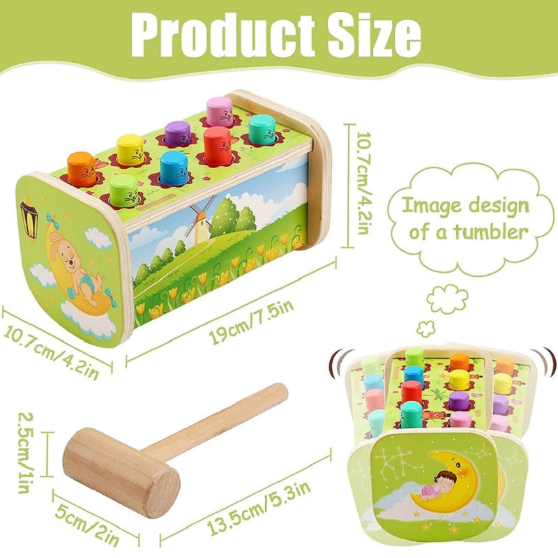 Wooden Swinging Hamster toy - Hammer game