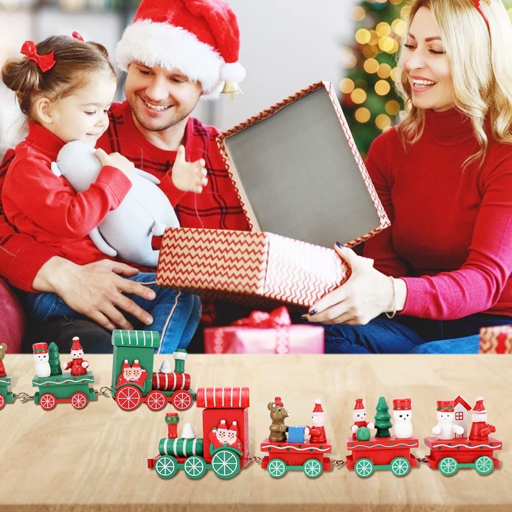 Wooden christmas train