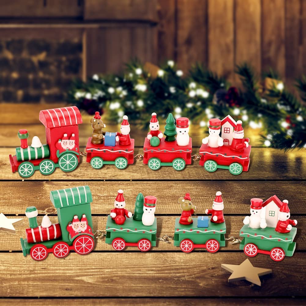 Wooden christmas train