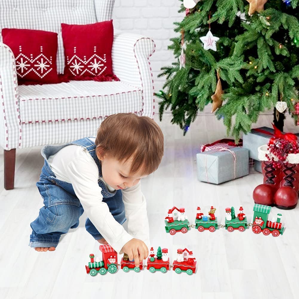 Wooden christmas train