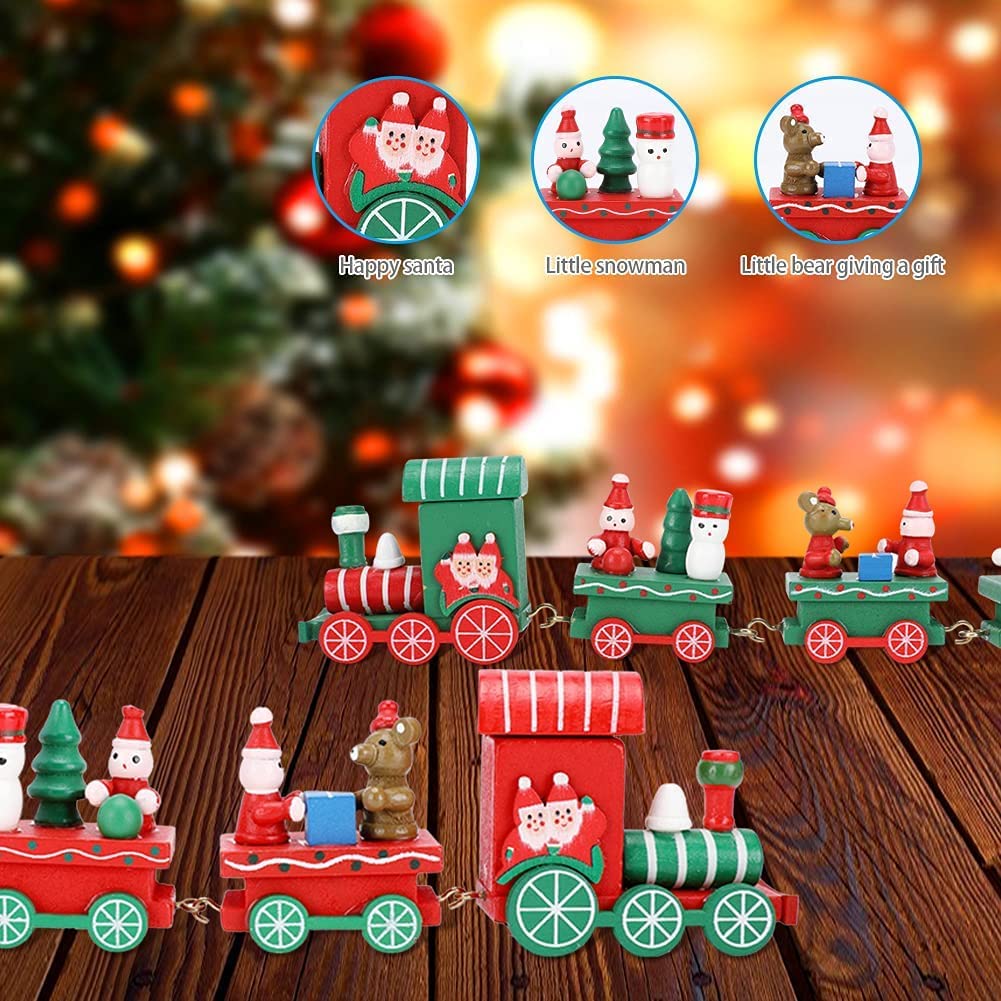 Wooden christmas train