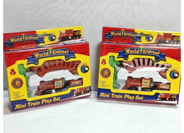 World Express Mini Train Play Set for Kids-Key Operated