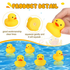 Yellow Rubber Ducks Squeak & Float Ducky Bath Toy-1 Piece