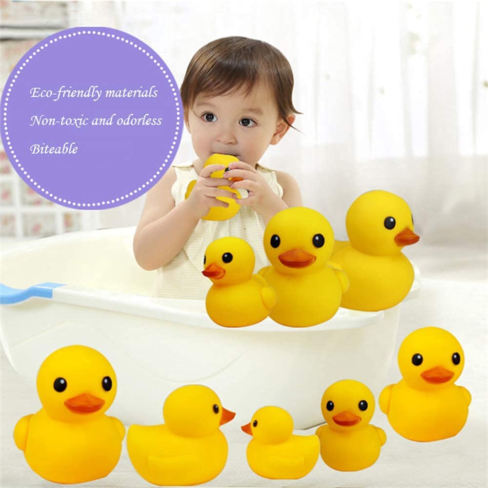 Yellow Rubber Ducks Squeak & Float Ducky Bath Toy-1 Piece