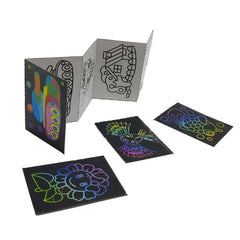 Mini Size  Black Magic Scratch Cards - 5 Cards with Stick