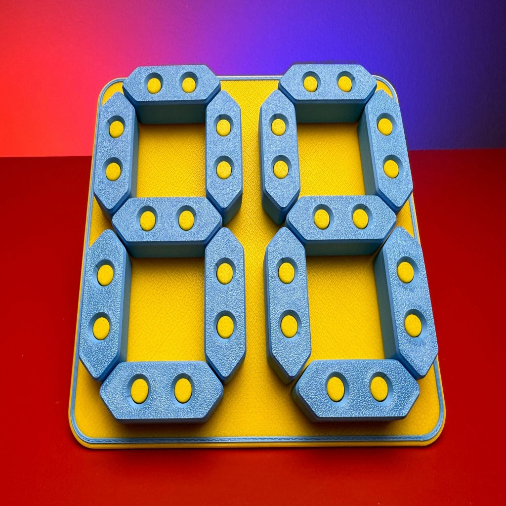Wooden Digital Number Puzzle Board - 2 Digit