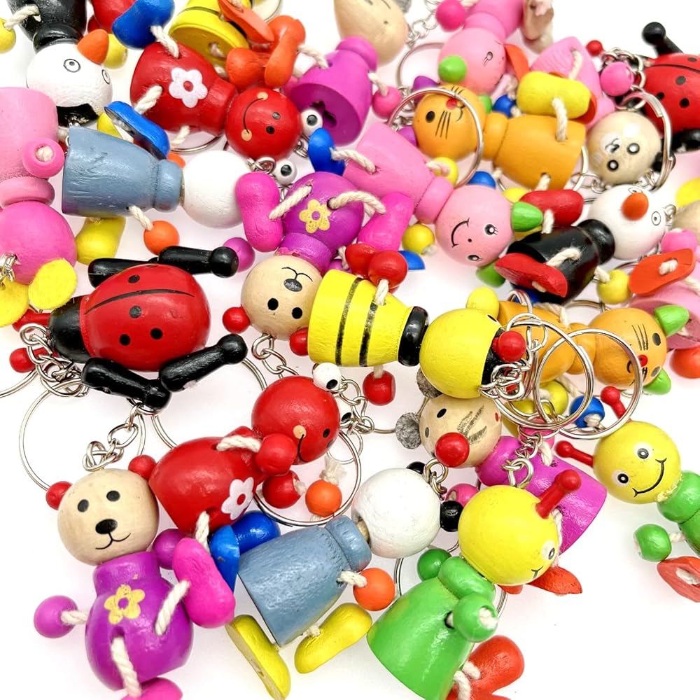 Wooden animal Key chain - pack of 1