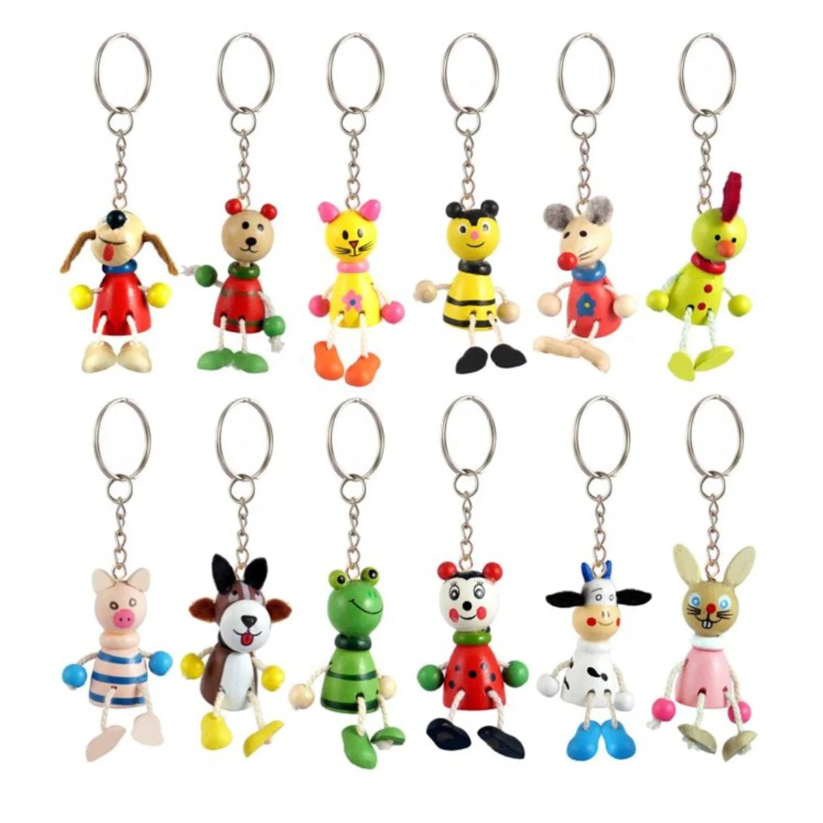 Wooden animal Key chain - pack of 1