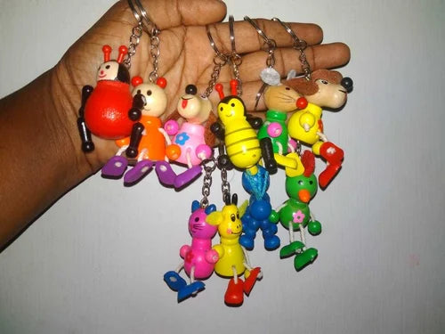 Wooden animal Key chain - pack of 1