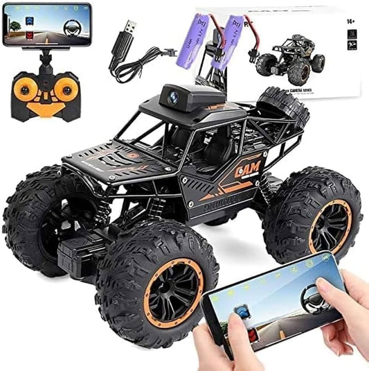 Off-Road RC Monster Truck with Camera & Colourful Smoke Effect with 1 Rechareable Battery