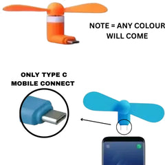 C type USB Fan For mobile and power banks
