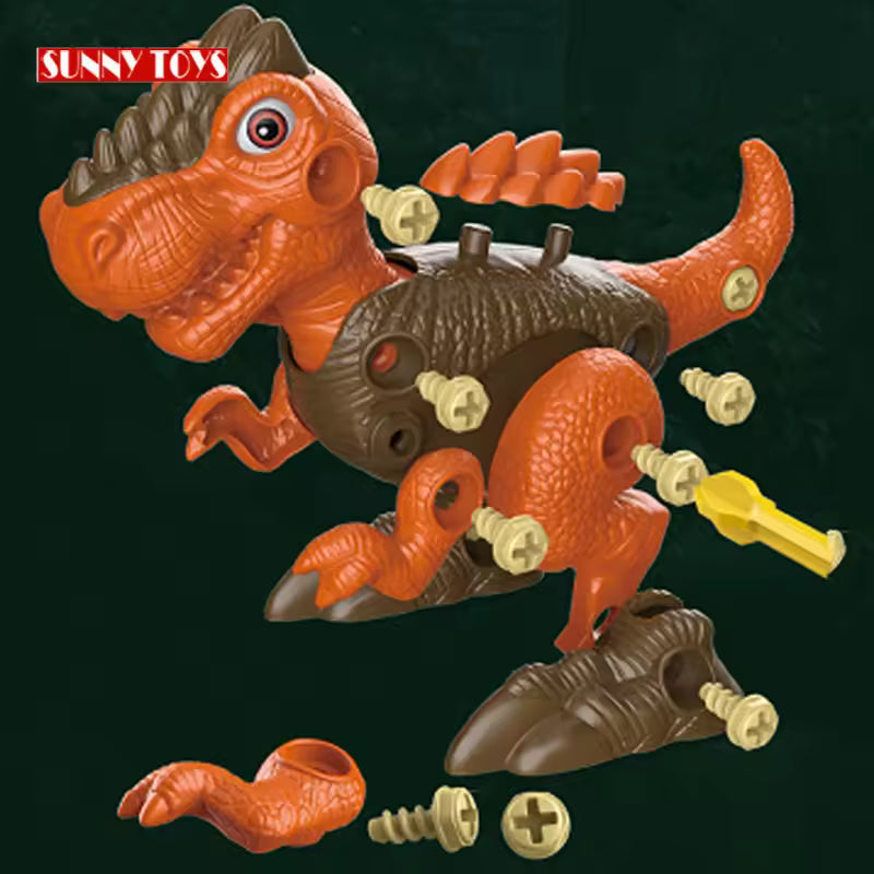 Dinosaur Toys for Kids DIY Assembly Toys with Any 1 Dinosaurs and 1 Screw Driver, Dino Kids Building Learning Toys, STEM Toy