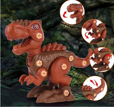 Dinosaur Toys for Kids DIY Assembly Toys with Any 1 Dinosaurs and 1 Screw Driver, Dino Kids Building Learning Toys, STEM Toy