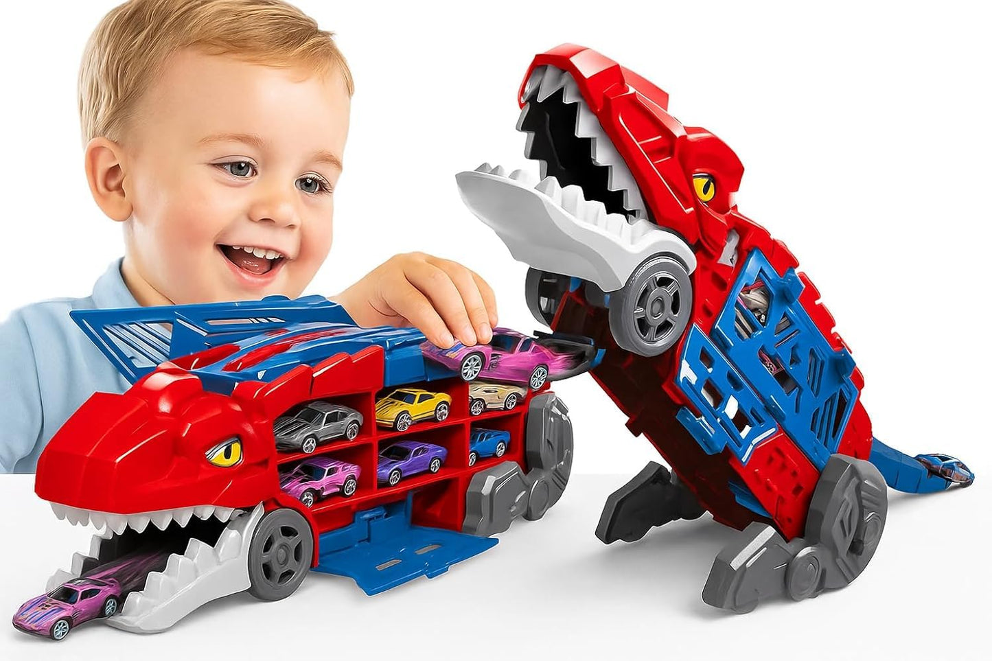 Dinosaur Parking Lot - 2 in 1 Track with Cars
