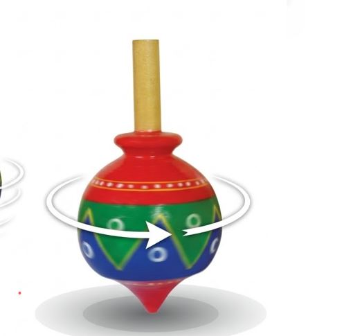 Wooden Pot Theme Finger Spin Top -1 Piece pambaram