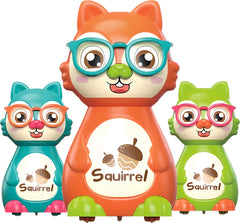 Forest Squirrel Press and Go Play Set Friction Powered Pull Back Colorful Toy Set -Any 1 Random