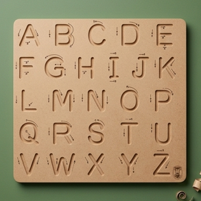 English Tracing Writing Practice Board - Capital ABCD