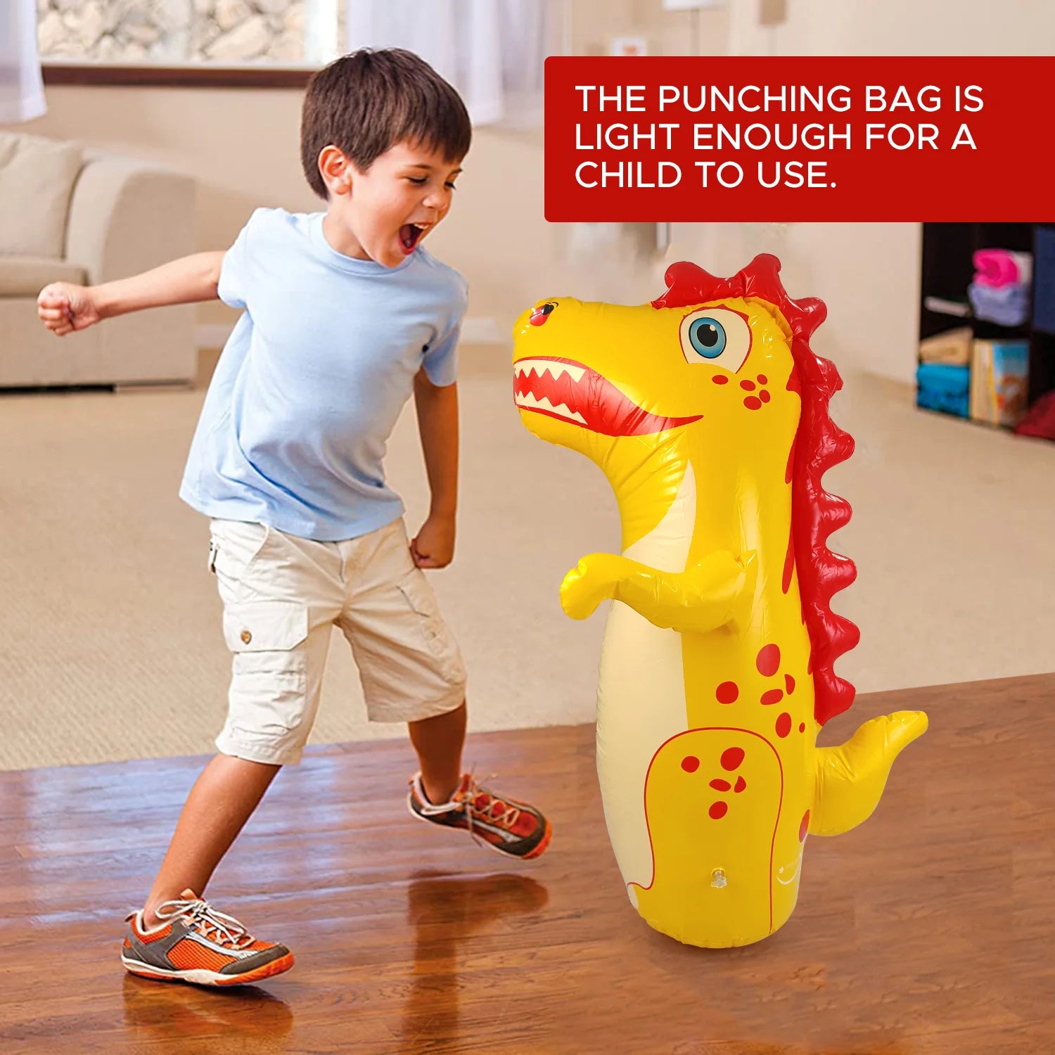 Hit Me Inflated Dragon Toy for Kids Inflatable Toy Water Filled Base - Random Design will be sent