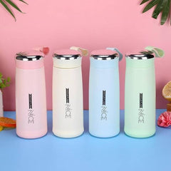 400ML Nice Portable Glass Water Bottle with plastic protection outside- Any 1 Piece Random
