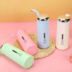400ML Nice Portable Glass Water Bottle with plastic protection outside- Any 1 Piece Random