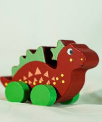 Wooden Dinosaur toy - Brown