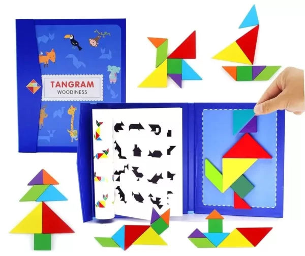 Wooden Magnet Tangram Puzzle Book