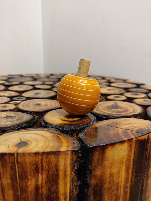 Upside down Wooden Magic top Spinner - pack of 1