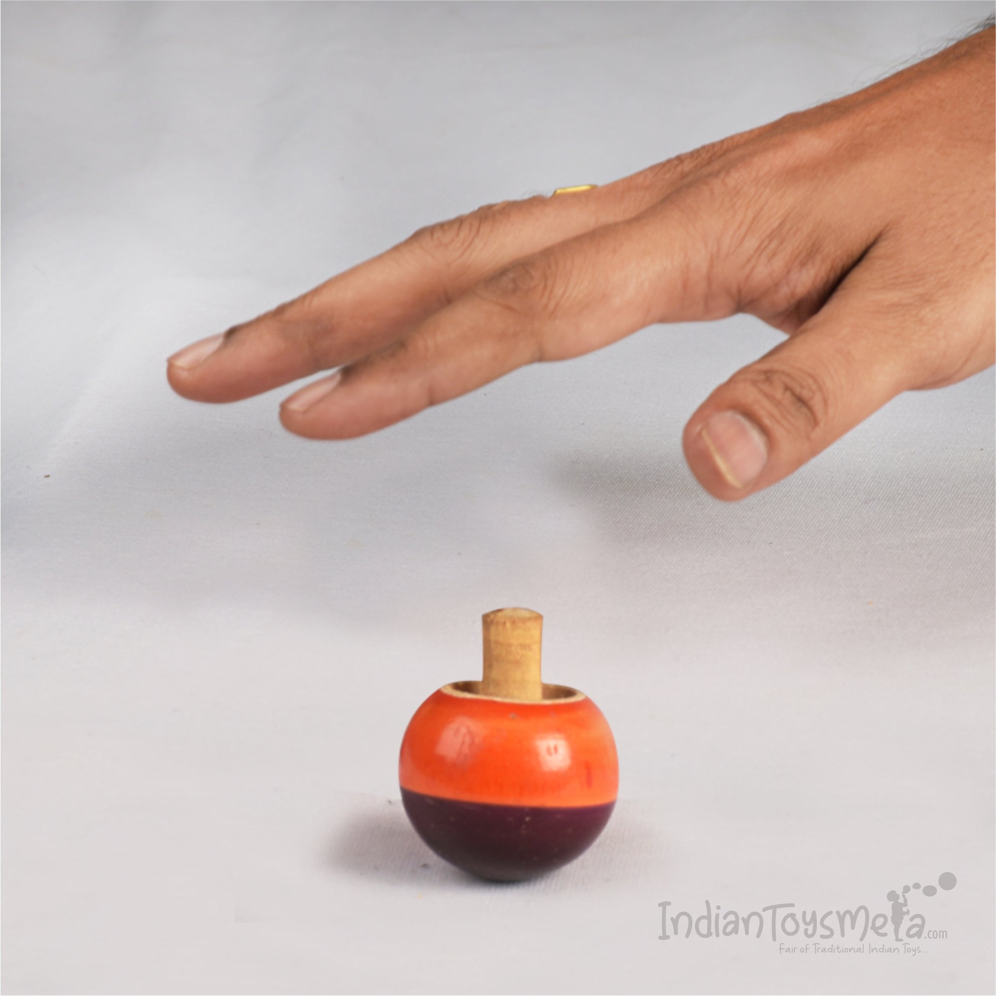 Upside down Wooden Magic top Spinner - pack of 1