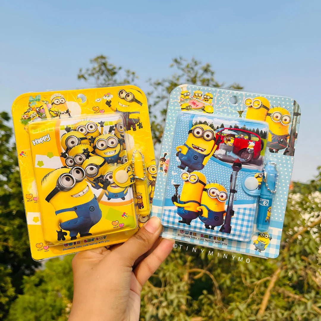 Cute Printed Mini Pocket Diary with Small Pen for Kids - Pack of Any 1