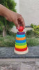 Wooden Rainbow Rings Tower - Geometric Shape Recognition, Sorting, Stacking and Plugging