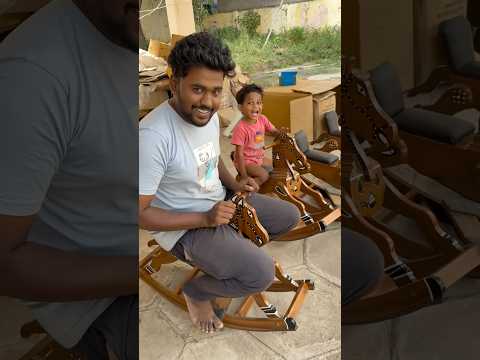 Colourful Kids Artistic Rocking Horse - Brown (Dispatch Time minimum 30 days)-Read Description