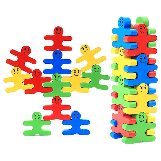 Wooden stacker Balance Villain Blocks